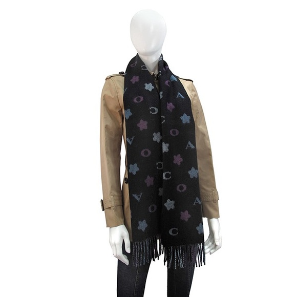 Coach Stars Striped Print Muffler - Picture 1 of 6